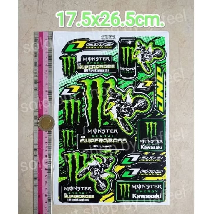 1แผ่น สติ๊กเกอร์แต่งรถ 7"x10.5"นิ้ว ติดรถ มอเตอร์ไซด์ รถยนต์ รูปที่ 6