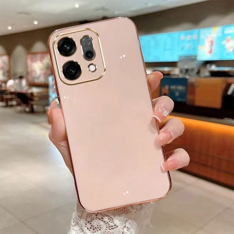 เคส TPU สำหรับ OPPO Reno15 15F 15Pro 14 14F 13 13F 12 12Pro 12F 11 1Pro 11F 10 10Pro+ เคสนิ่ม ขอบทอง ขอบเงา สีสวย พาสเทล รูปที่ 3