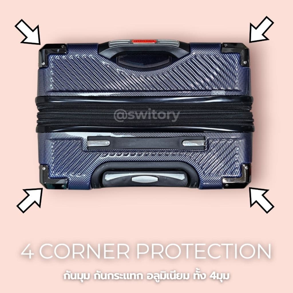 SWITORY THAILAND รับประกัน 5ปี กระเป๋าเดินทาง รุ่น Anti180 TSA LOCK ขนาด 20/24/30/34นิ้ว PC100% ซิปกันขโมย ซิปขยาย รูปที่ 7