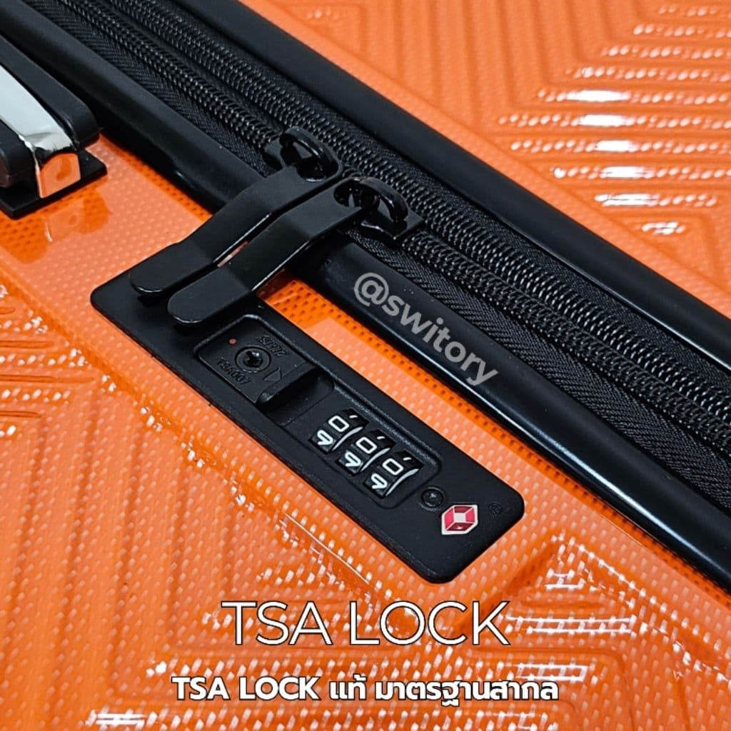 SWITORY THAILAND รับประกัน 5ปี กระเป๋าเดินทาง รุ่น Anti180 TSA LOCK ขนาด 20/24/30/34นิ้ว PC100% ซิปกันขโมย ซิปขยาย รูปที่ 5