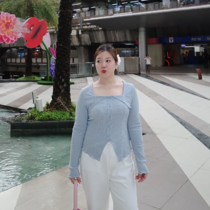 Frost Petal Top เสื้อสาวอวบ รูปที่ 7