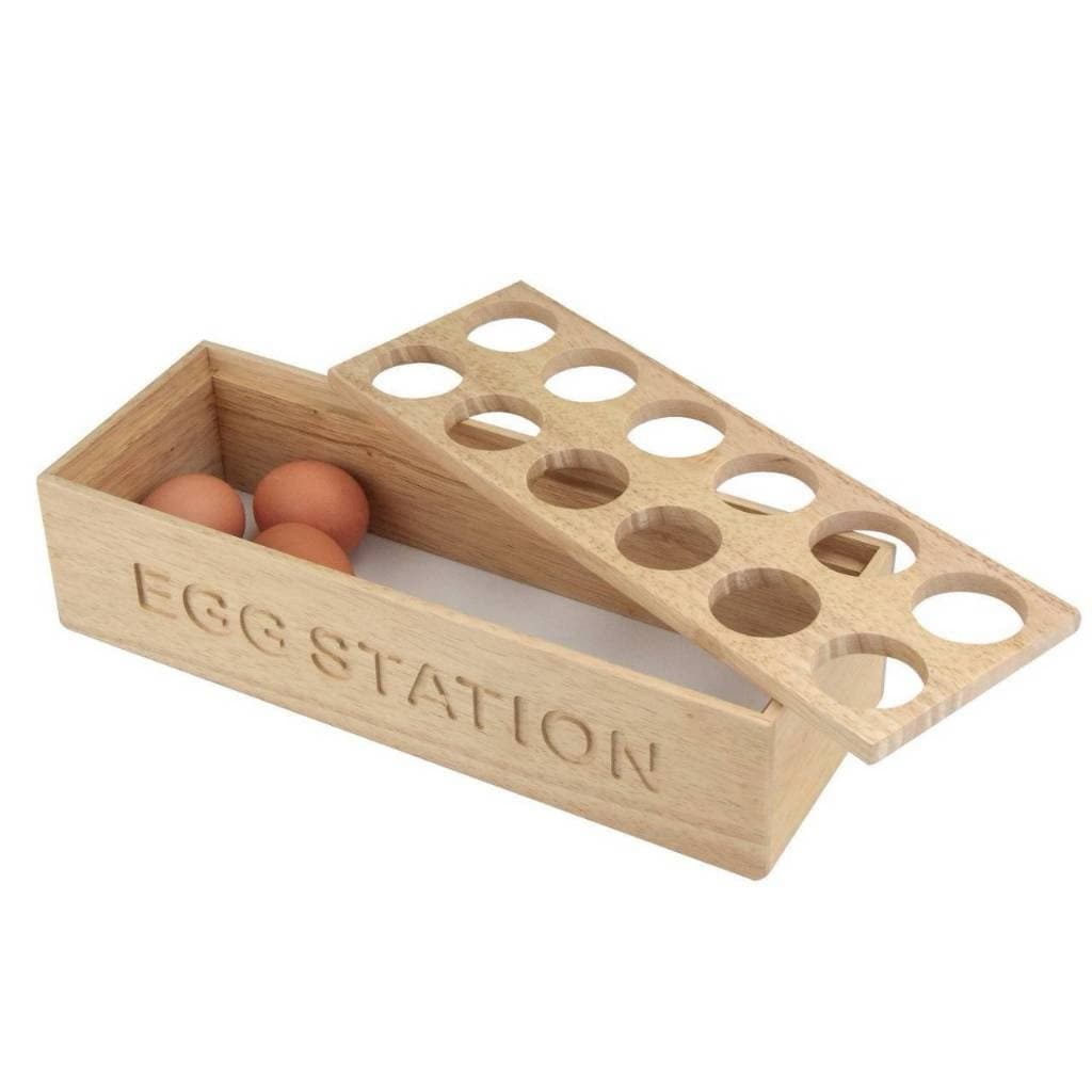 ที่วางไข่ ทำจากไม้ Egg station ที่วางไข่ไม้ 12 ช่อง แข็งแรง วัสดุทนความร้อน ไม่เป็นอันตราย รูปที่ 3