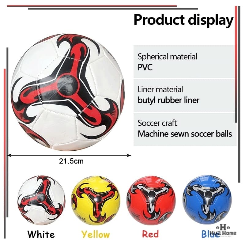 ลูกฟุตบอล หนังเย็บ มาตรฐานเบอร์ 5 Soccer Ball มาตรฐาน หนัง PU นิ่ม มันวาว ทำความสะอาดง่าย รูปที่ 8