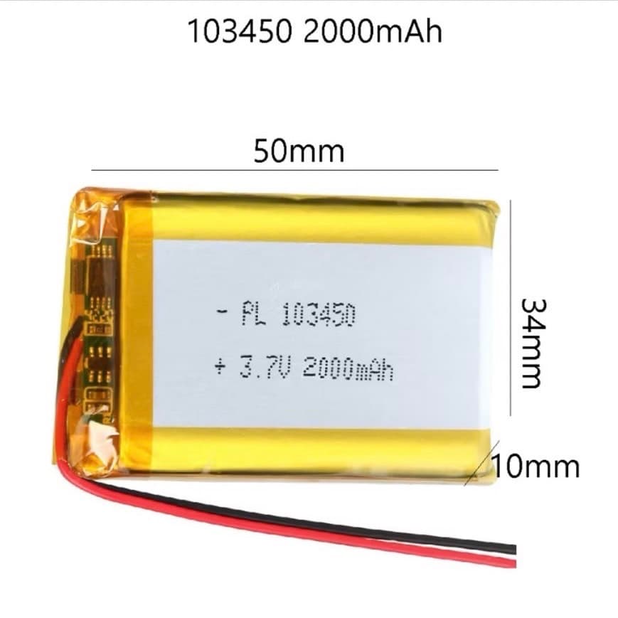Battery แบตเตอรี่ 3.7v502030 503450 602030 402030 103450 กล้องติดหน้ารถยนต์ แบตกล้อง แบตลำโพง แบตหูฟัง L151 รูปที่ 3