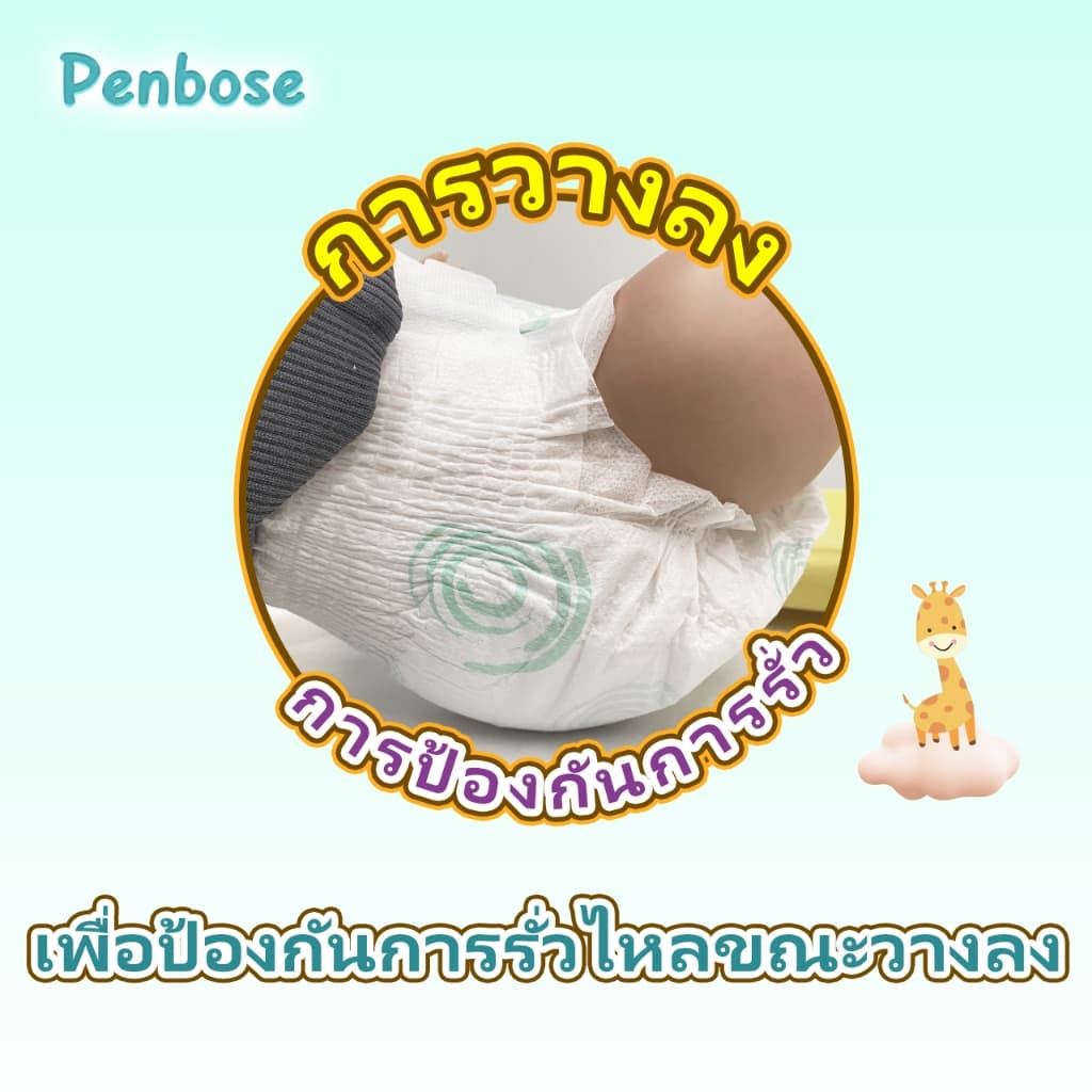 แพมเพิสเด็ก ผ้าอ้อม เด็ก ผ้าอ้อมแบบกางเกง Penbose แพมเพิสไอชิ S/M/L/XL/XXL/3XL Baby Pants รูปที่ 2