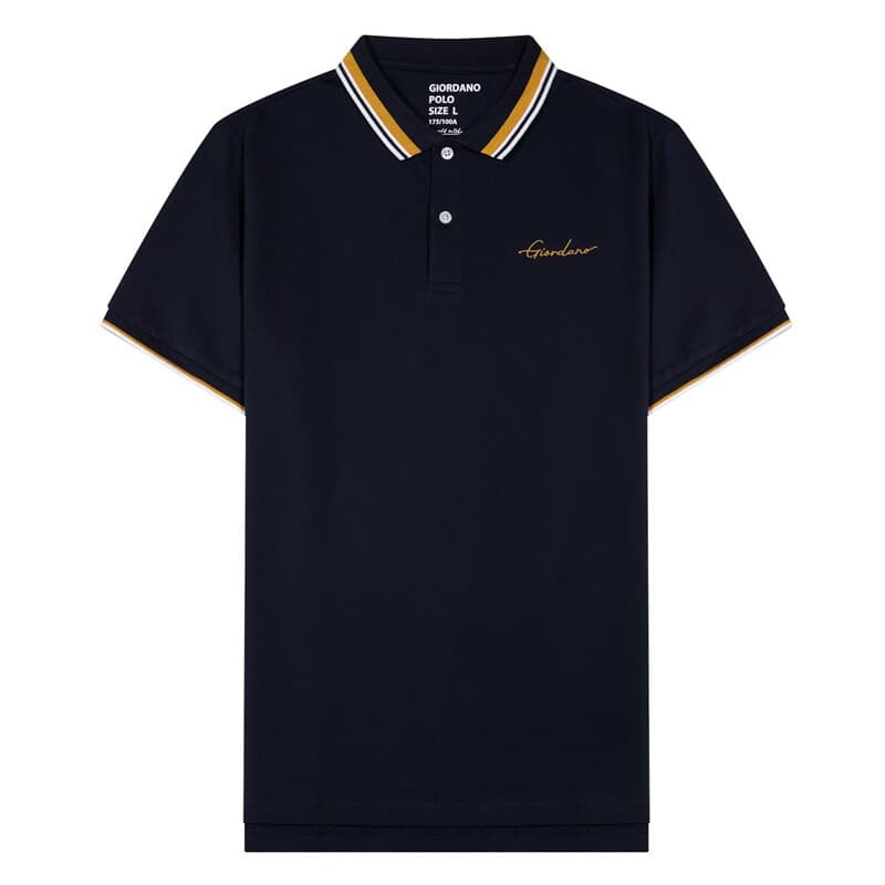 GIORDANO เสื้อโปโลผู้ชาย Men's Solid Polo 01012256 รูปที่ 1