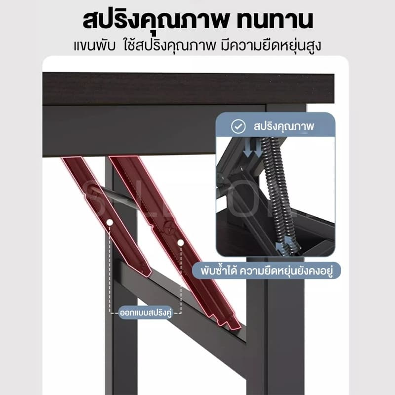 G&O โต๊ะพับ อเนกประสงค์ ไม่ใช้พื้นที่ 140/120/100cm ขาเหล็ก โต๊ะทำงาน ไม่ต้องติดตั้ง Folding Table รูปที่ 7