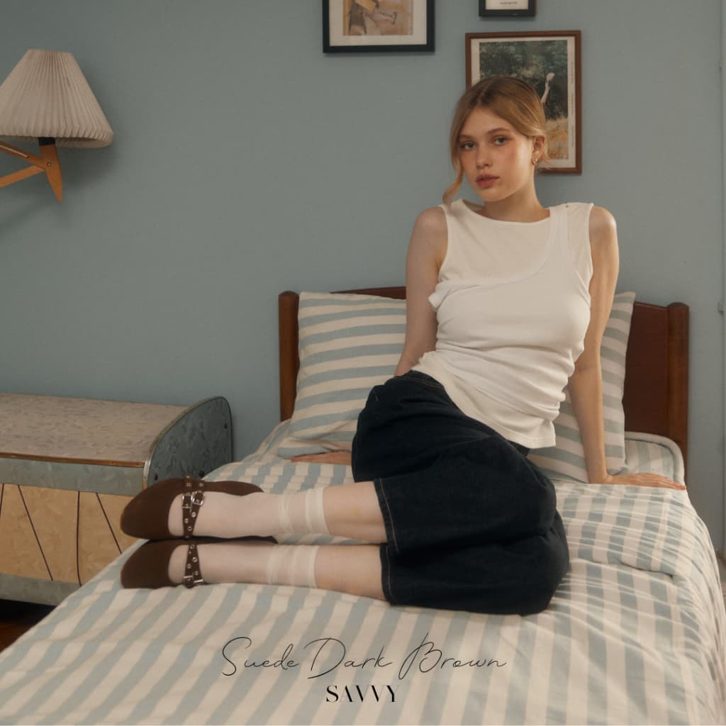 Savvy.bkk รุ่น Marry's Breakfast รองเท้า Ballet Marry Jane สุดนุ่ม รองเท้าผู้หญิง รูปที่ 3