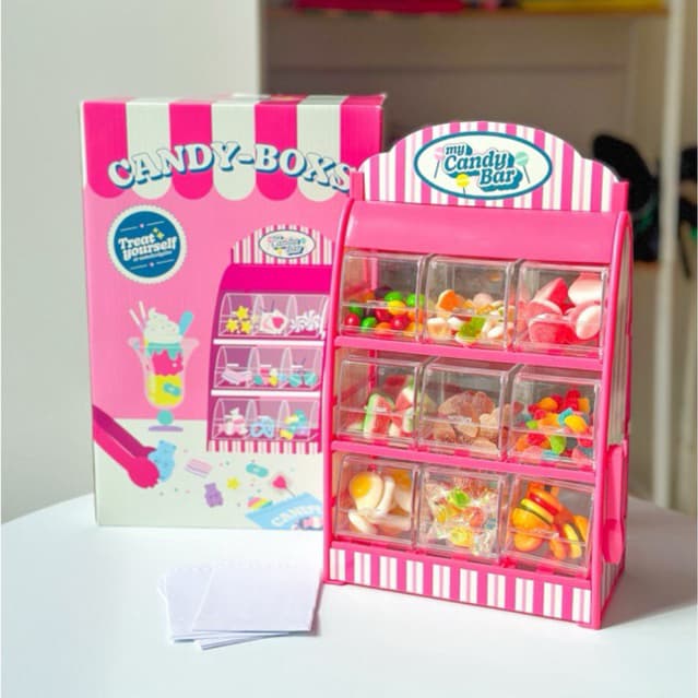 ตู้คีบเยลลี่สีแดง ตู้ใส่ขนม ตู้ใส่ลูกอม เยลลี่ Candy bar ! รูปที่ 2
