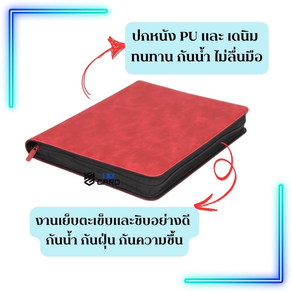 แฟ้มใส่ Topload 4,9,12 ช่อง ใส่การ์ด แฟ้มสะสมการ์ด ความจุการ์ด 112/252/384 ใบ Toploader รูปที่ 3