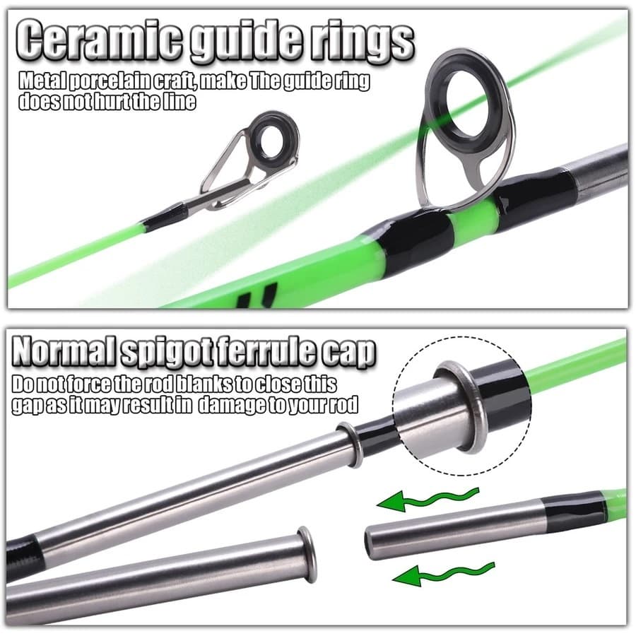 คันเบ็ดตกปลา Spinning Rods 1.2 / 1.6 / 1.8 เมตร คันสปิน 2 ท่อน เท่ๆ รูปที่ 3