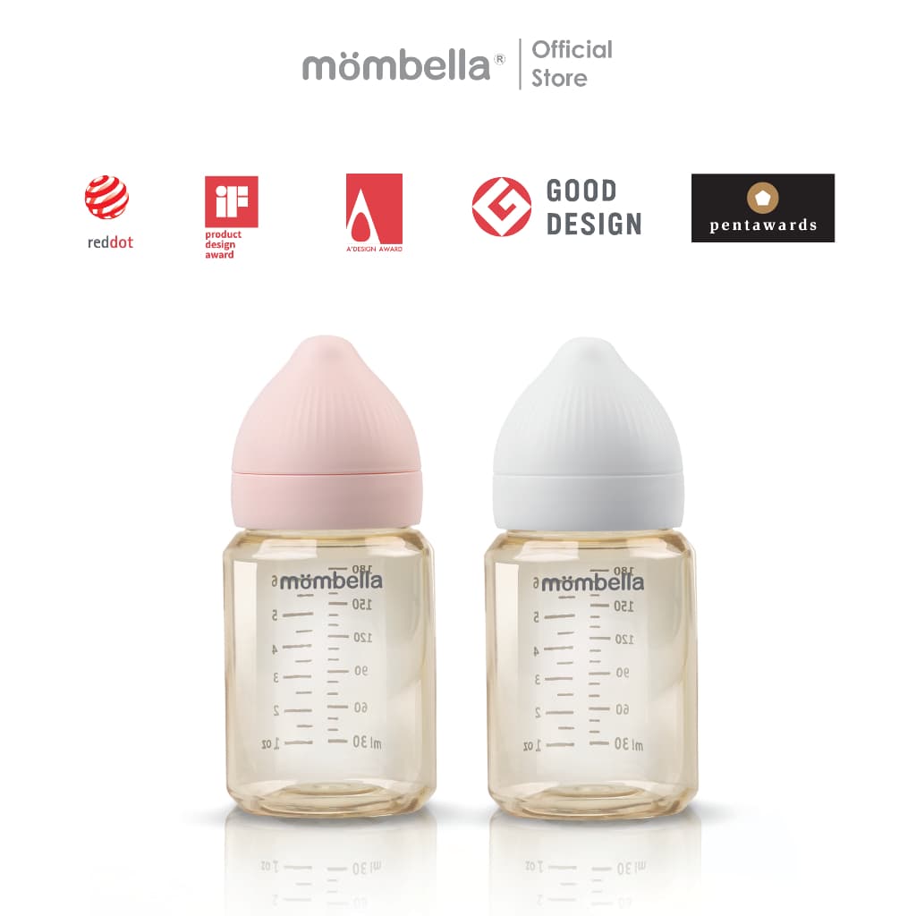 Mombella ขวดนม Classic PPSU พร้อมจุกนมป้องกันโคลิก เหมาะสำหรับทารกอายุ 3-6 เดือน ขนาด 6 ออนซ์ รูปที่ 7