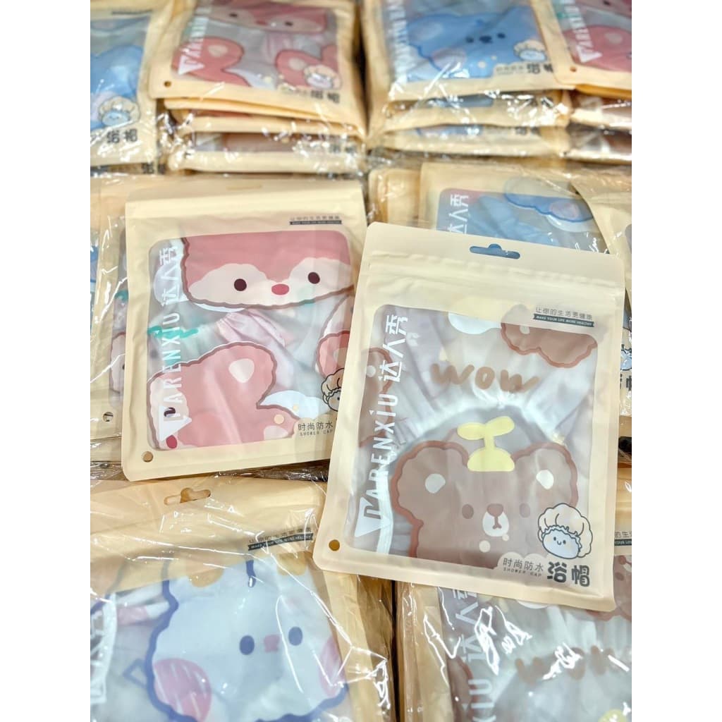 Shower Cap หมวกคลุมผมอาบน้ำ หมวกอาบน้ำ กันน้ำ 49651004 รูปที่ 5