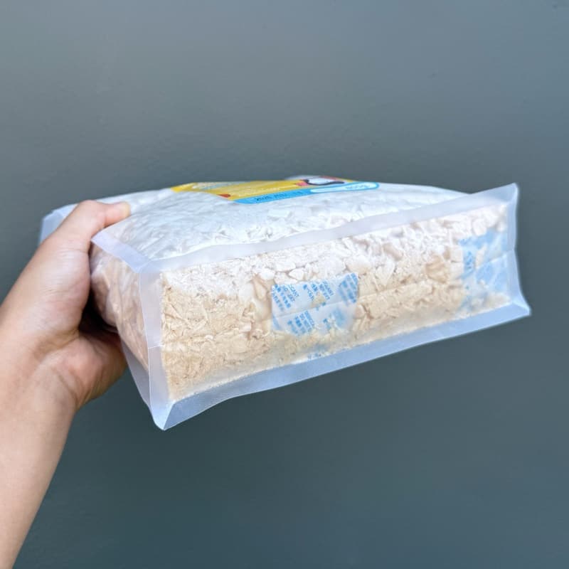 MOMOSAN อกไก่ป่น ผลิตจากไก่แท้ 100% ไก่ป่นโรยข้าว 800g. แก้เบื่ออาหาร อาหารหมา อาหารแมว รูปที่ 4