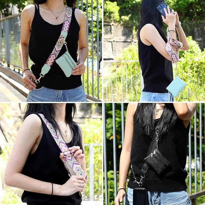 SUPHIAR Phone Strap with Zippered Pouch สายคล้องโทรศัพท์กว้างพร้อมกระเป๋าใส่เหรียญแบบสะพายข้าง รูปที่ 9