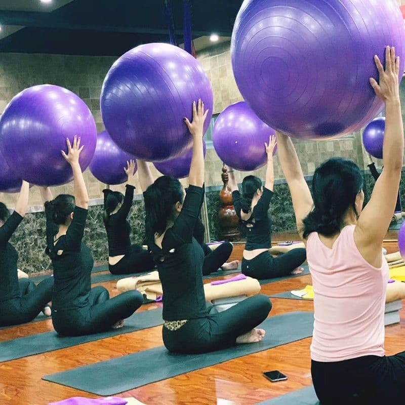 angtop บอลโยคะ 65cm พอดี พิลาทิส โยคะ ออกกําลัง หนามาก ป้องกันการระเบิด pilates gym ball ลูกบอลโยคะ รูปที่ 9
