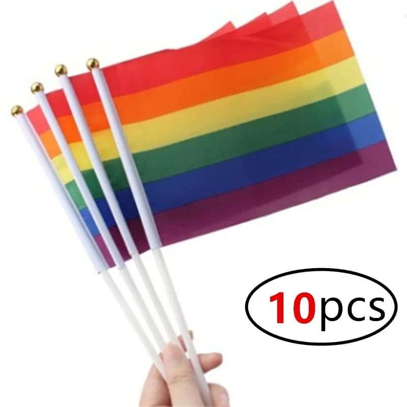 ราคาต่อ 10 ชิ้น ธงสีรุ้ง ธงสายรุ้ง ธง‍ LGBT ขนาด 90x150cm ธงความเท่าเทียม ธงหลากสี มองเห็นสองด้าน รูปที่ 7