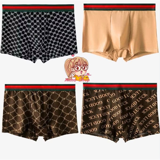 Anna shop กางเกงในผู้ชายขาสั้น กางเกงในบ็อกเซอร์ Size L-4X เนื้อผ้านิ่ม ระบายอากาศได้ดี A3201 รูปที่ 1