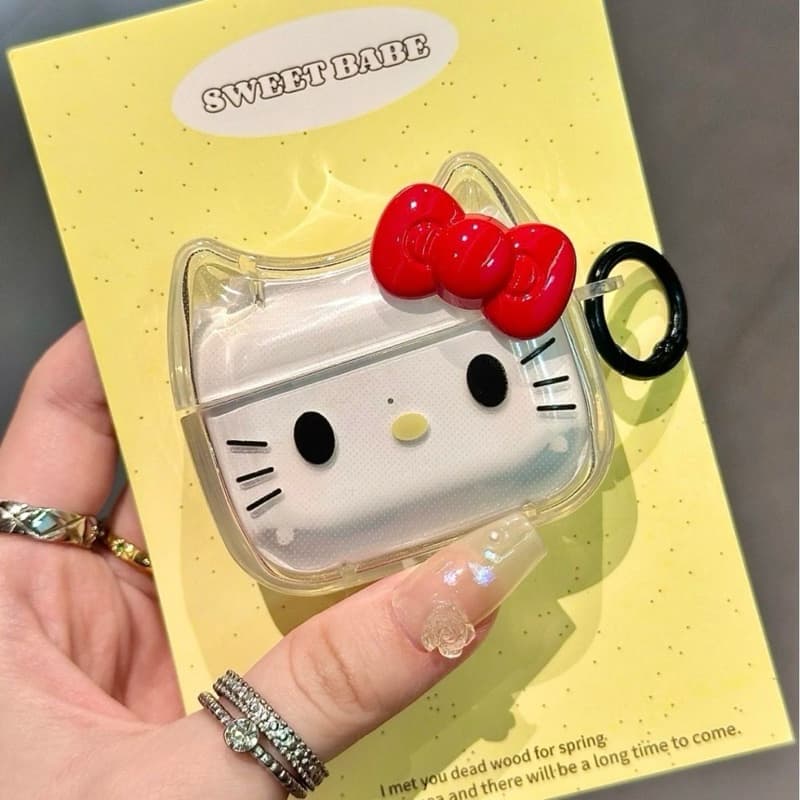 Hello Kitty เคสแอร์พอต คิตตี้ airpods4 , airpods pro2 ,airpods3 , airpods pro ใช้ได้ น่ารักมากมีที่ห้อย รูปที่ 1