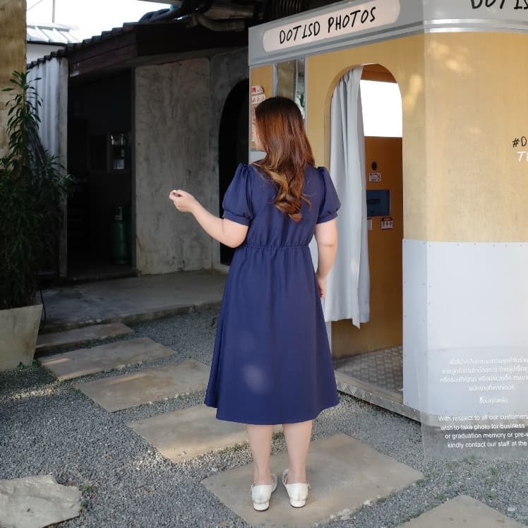Sharon Dress เดรสสาวอวบ ชุดสาวอวบ รูปที่ 4
