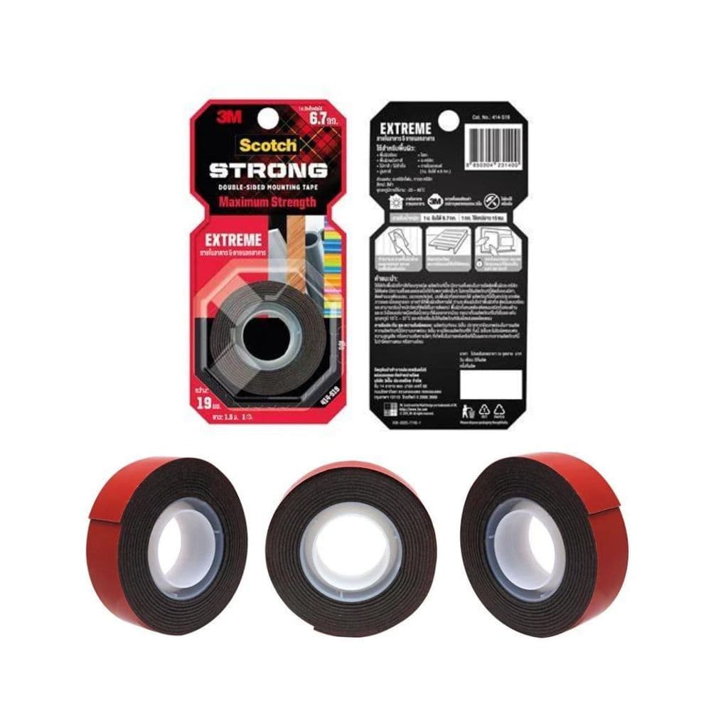3M Scotch Extreme Strong Mounting Tape เทปกาวสองหน้าสีดำ แรงยืดติดสูง 4.2-6.7กก/1ม. รูปที่ 5