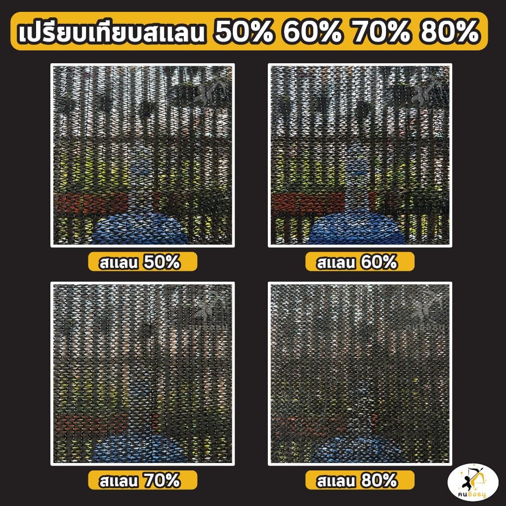 สแลนกันแดด ตาข่ายกรองแสง ผ้าสแลน สแลนบังแดด สแลนกรองแสง ตราคนยิงธนู รูปที่ 5