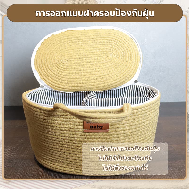 กระเป๋าคุณแม่ กระเป๋าเก็บผ้าอ้อมเด็ก กระเป๋าใส่ผ้าอ้อมเด็ก แบบพกพา สําหรับคุณแม่ พาร์ทิชันด้านในของถุงสามารถถอดแยกก รูปที่ 2