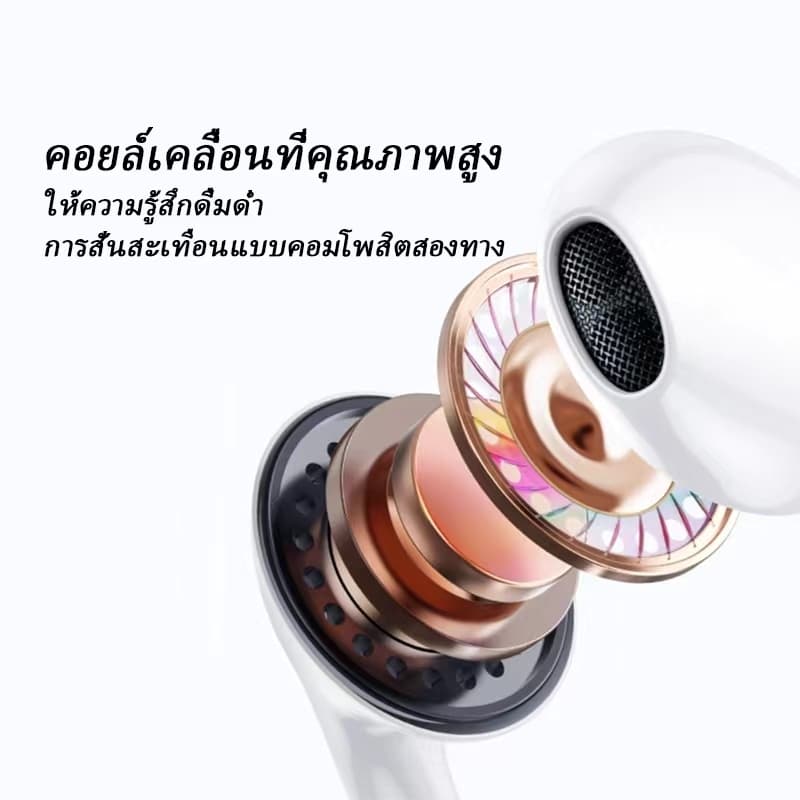 ชุดหูฟังบลูทูธแบบมีสาย Megix E2 พร้อมไมโครโฟนในตัวสำหรับ i6~i14 รูปที่ 5