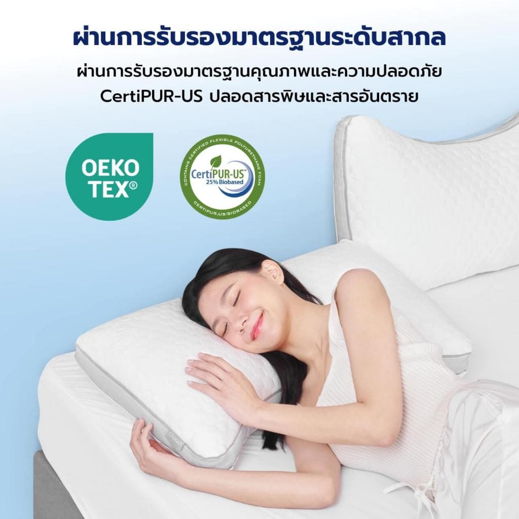 Chowa หมอนลูน่า หมอนนอนตะแคงปรับความสูงต่ำได้ หมอนสุขภาพแก้ปวดคอสำหรับคนชอบนอนตะแคงโดยเฉพาะ รูปที่ 9