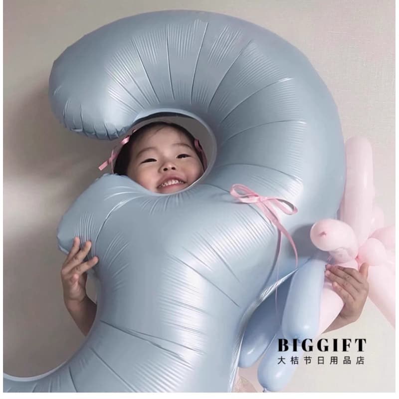 สีใหม่ ลูกโป่งฟอยล์ตัวเลข 40 นิ้ว สีเบบี้บลู BabyBlue ลูกโป่งฟอยล์ ตกแต่งปาร์ตี้วันเกิด รูปที่ 2