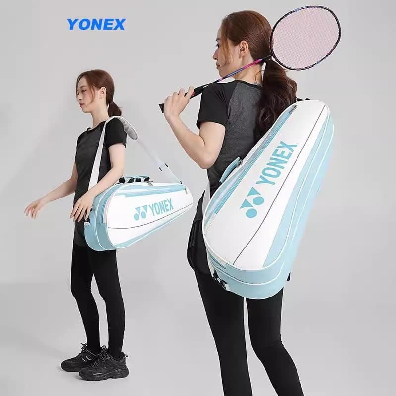 YONEX กระเป๋าแบดมินตันความจุสูงไหล่คู่กันน้ำพร้อมรองเท้าอิสระช่องเสียบไม้เทนนิสกระเป๋า รูปที่ 2