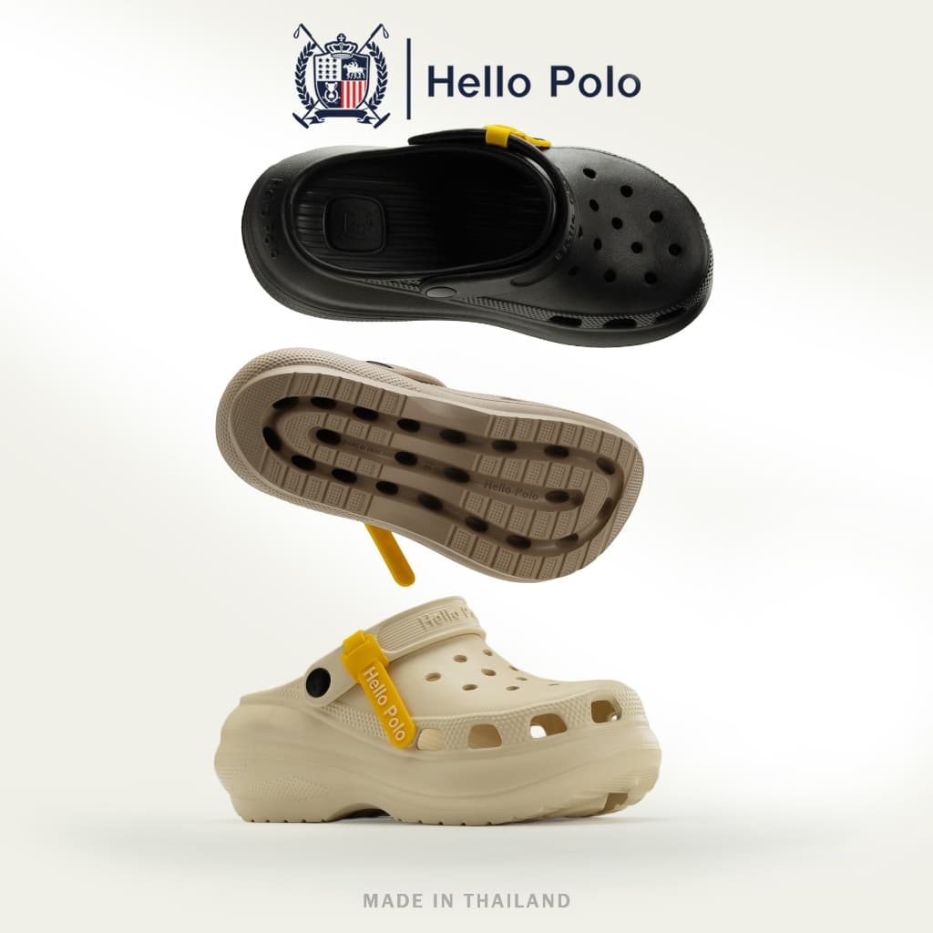 Hello Polo รองเท้าหัวโตมินิมอล รองเท้าแตะแบบสวม แฟชั่นผู้หญิง ยาง EVA กันลื่น มีสายรัดข้อ ติดตัวการ์ตูนได้ รุ่น HP8052 รูปที่ 8