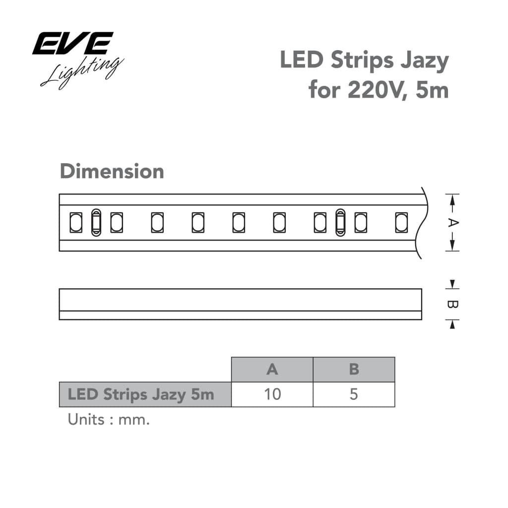 EVE ไฟเส้น แอลอีดี พร้อมอุปกรณ์ รุ่น Strips JAZY 40W ใช้งานภายนอกได้ รูปที่ 5