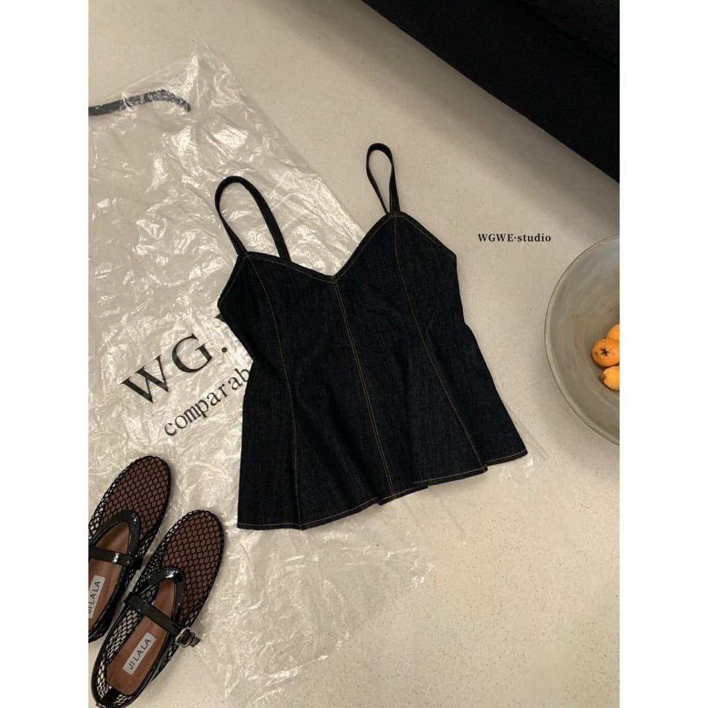 เสื้อสายเดี่ยวผ้ายีนส์รุ่น 5010 TAG WG.WE รูปที่ 4