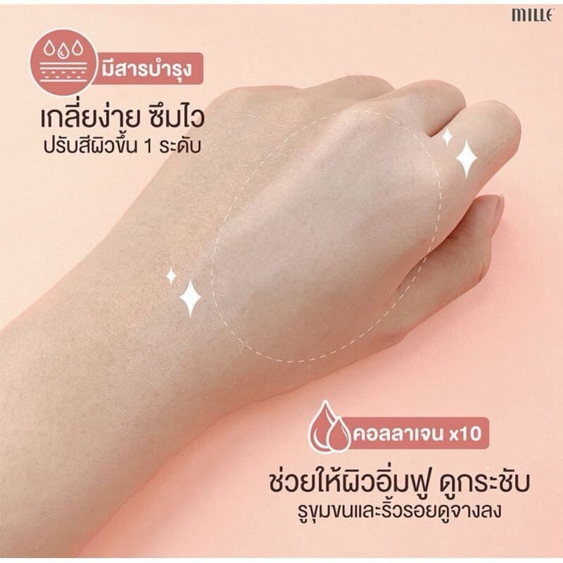 ไพรเมอร์ มิลเล่ Mille Snail Bright Primer SPF15 PA+ 6 กรัม รูปที่ 8