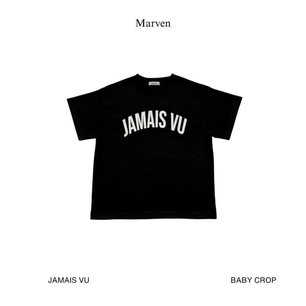 Marvenapparel - JAMAIS VU เสื้อยืดสกรีนลายทรง Baby crop / Oversized รูปที่ 2