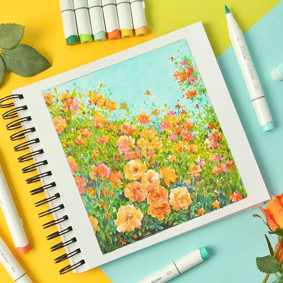 FOLIO ART : ปากกามาร์คเกอร์ Ohuhu เซต Vibrant 320 สี Honolulu B Series : 90468 รูปที่ 8