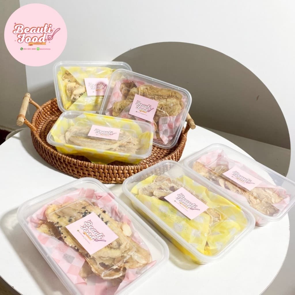 กล้วยหนึบแบบแผ่น 200 g. ขนมสุขภาพ ไม่มีแป้ง-น้ำตาล หนึบหนับ เคี้ยวเพลิน รูปที่ 5