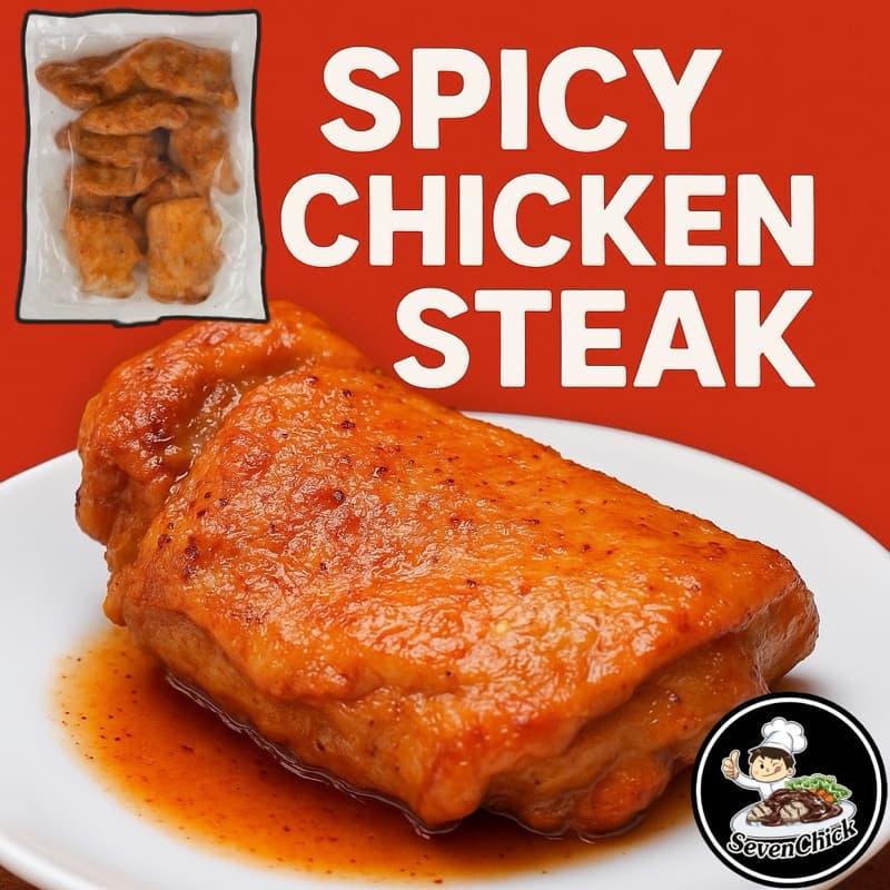 สเต็กไก่สไปร์ซี่ สเต็กไก่เทอริยากิ  ปรุงสุกแช่แข็ง