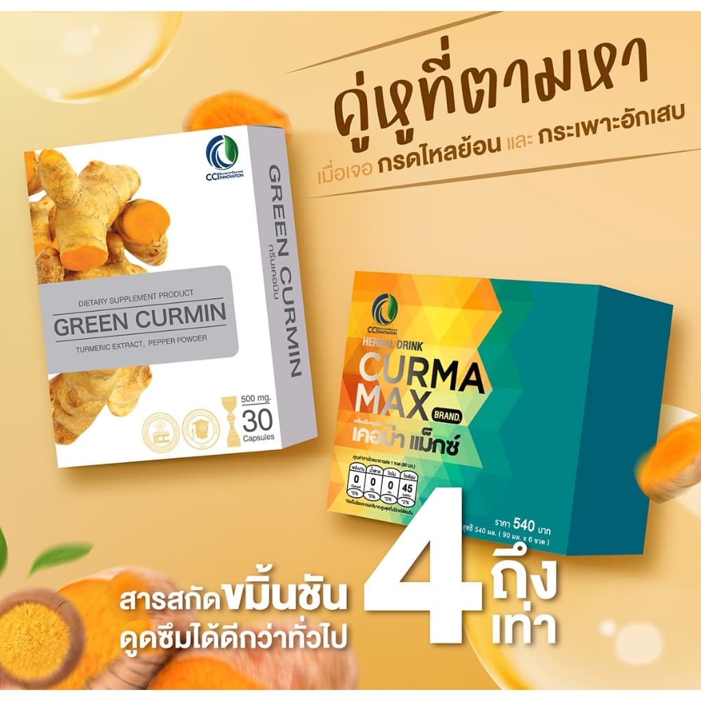 ของแท้ เคอม่าแม็กซ์ Curma Max กรีนเคอมิน Green curmin กรดไหลย้อน กระเพาะอักเสบ รูปที่ 1