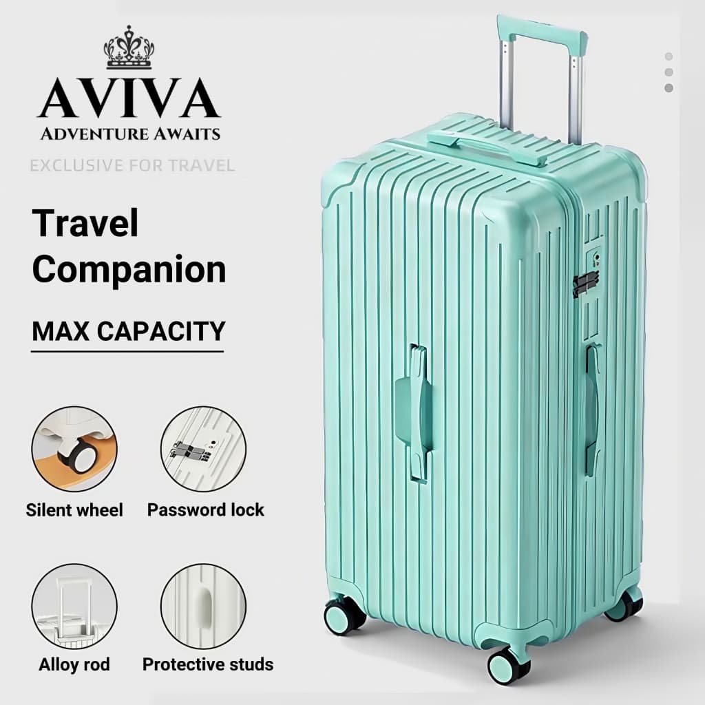 20/24/28/32'' AVIVA Luggage Suitcase Travel Bag With Cup Holder 5 Wheel Large Capacity Reinforced Suitcase รูปที่ 1