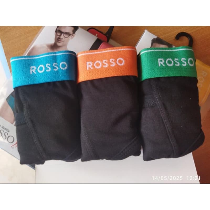 Rosso ใหม่สีดำล้วน ขอบเอวสีสดใส รูปที่ 3