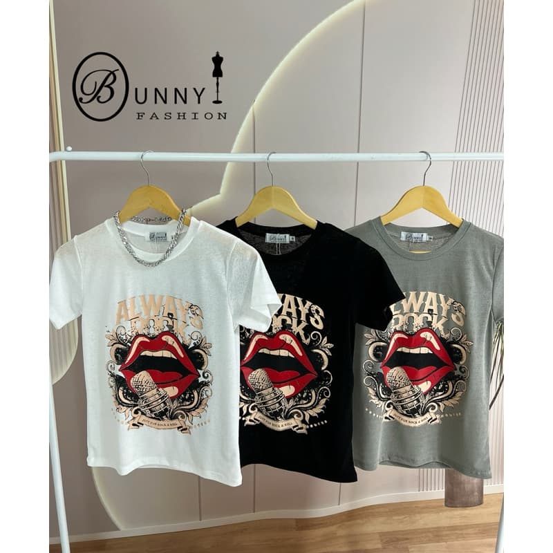 A180 BunnyFashion เสื้อสลาฟสกรีนลาย มี 3 ขนาดไซส์ เนื้อผ้าบาง รูปที่ 6