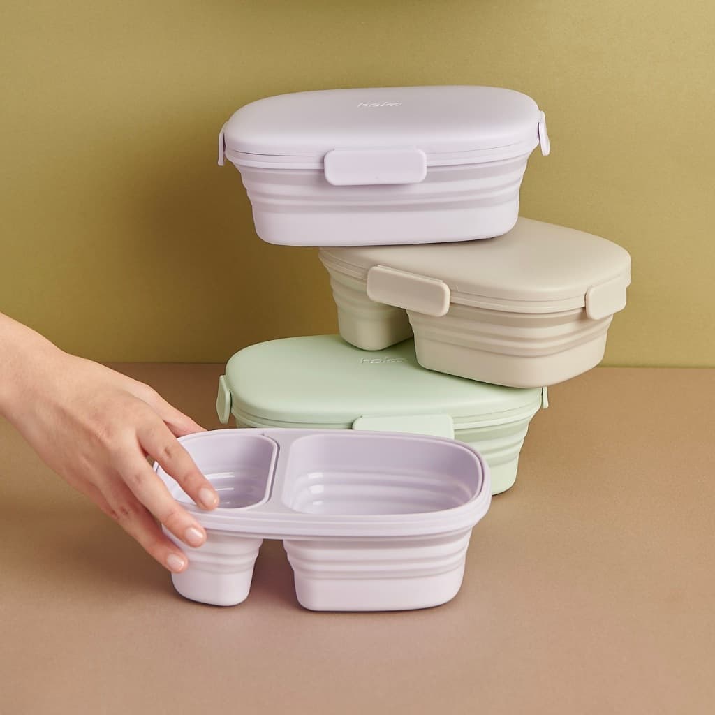 hako collapsible bowl duo pack ฮาโกะชุดกล่องข้าวพับได้ 2กล่อง รูปที่ 1