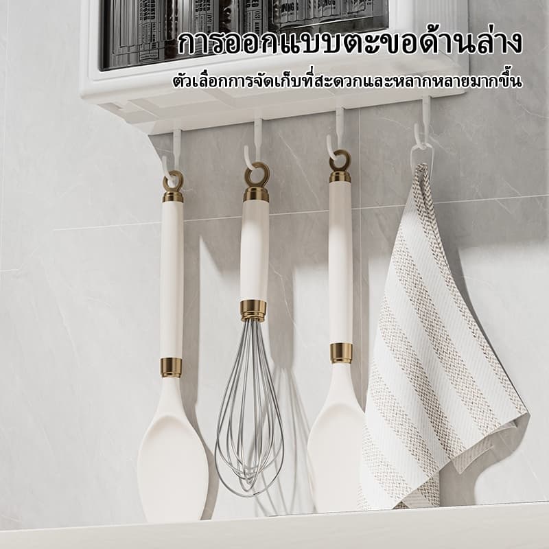 การอัพเกรดใหม่ สามชั้น ตู้ติดผนังสี่เหลี่ยม กล่องเก็บของ ชั้นวางห้องน้ำ ชั้นวาง เก็บเครื่องสำอาง แผ่นกาว ไม่เจาะผนัง รูปที่ 6