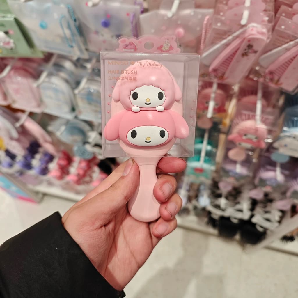 / แปรงผม หวีผม Sanrio x Miniso ลิขสิทธิ์แท้ My Melody Kuromi Cinnamon Roll รูปที่ 3