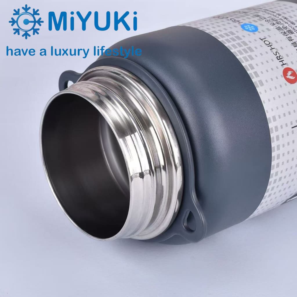 MiYUKi ขวดน้ำพร้อมสายรัด ความจุของถ้วยน้ำ1000ml/1300ml ถังด้านในทำจากสแตนเลส 316 จัดส่งจากกรุงเทพฯ รูปที่ 7