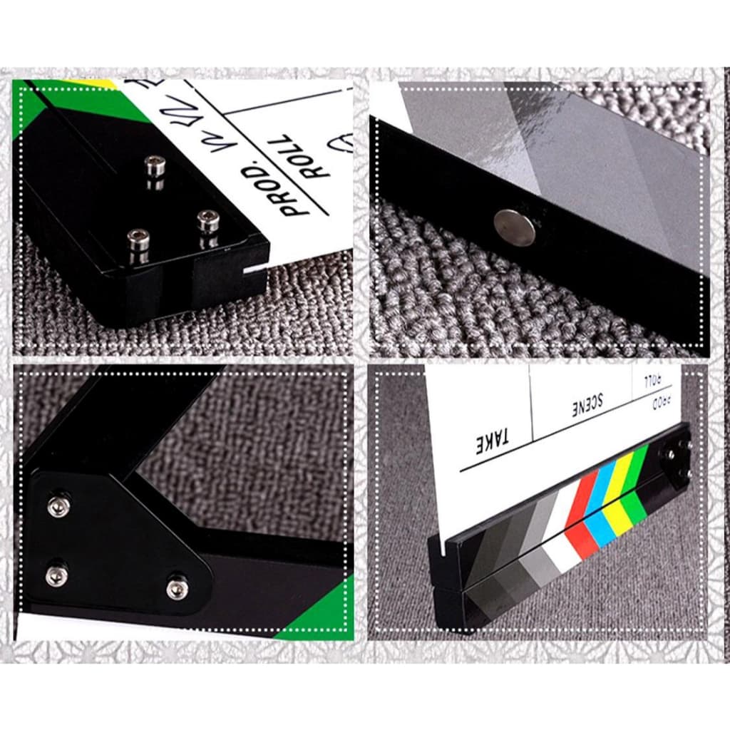 Clapper Board Acrylic Movie Action Slate Clapper Board ลูกตุ้มคณะอะคริลิค รูปที่ 4