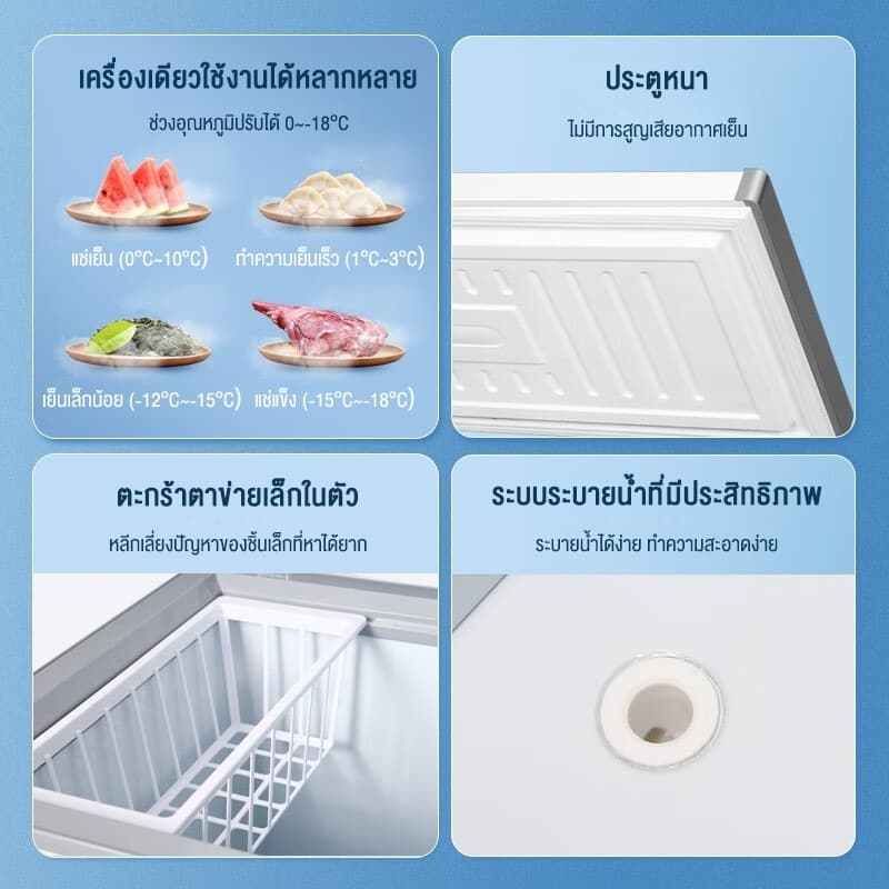 LENODI ช่องแช่แข็งที่ยืดหยุ่น ตู้แช่แข็งขนาดเล็กในครอบครัว 108-228 ลิตรของความจุ ช่องแช่แข็งในครัวเรือน รูปที่ 3