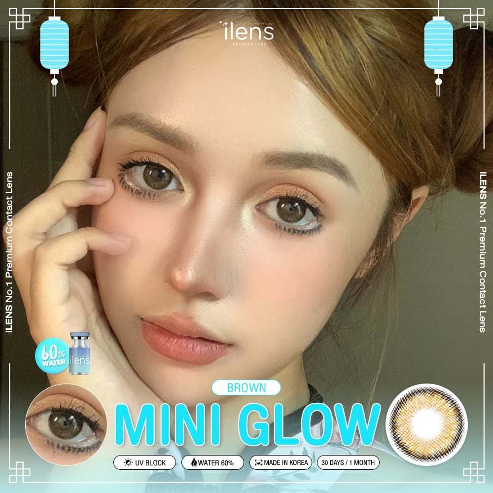 คอนแทคเลนส์ขนาดกลางMini Glow Brown/Gray รูปที่ 9